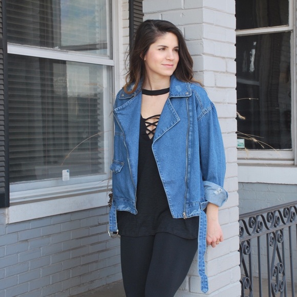 Essue Denim Bomber Jacket. Large Left! - Picture 8 of 8